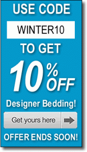 10% Off designer bedding with code