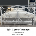 Split Corner Valance in 10 Colours - All Custom Sizes