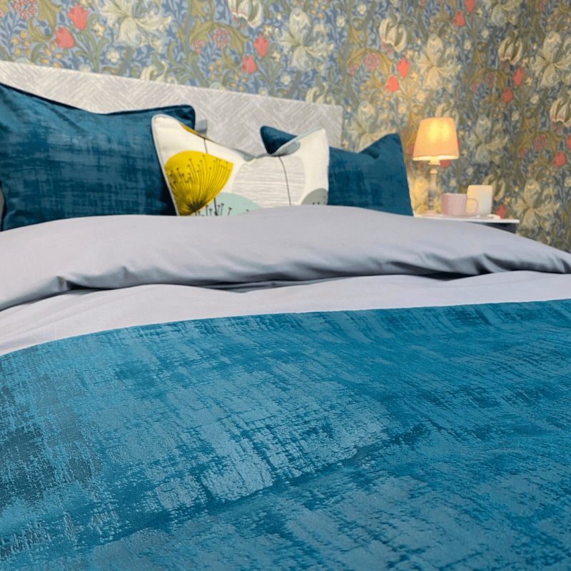 Slate Grey And Teal Bedding Set By, Grey And Teal Super King Bedding