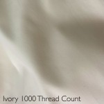 Small Double 1000 Thread Count Cotton Fitted Sheet - White or Ivory - 4ft x 6'3"