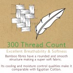 Double Bamboo Valance Sheet - White