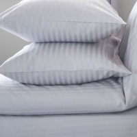 King Pillow Cases in Cotton Satin Stripe - 540 TC