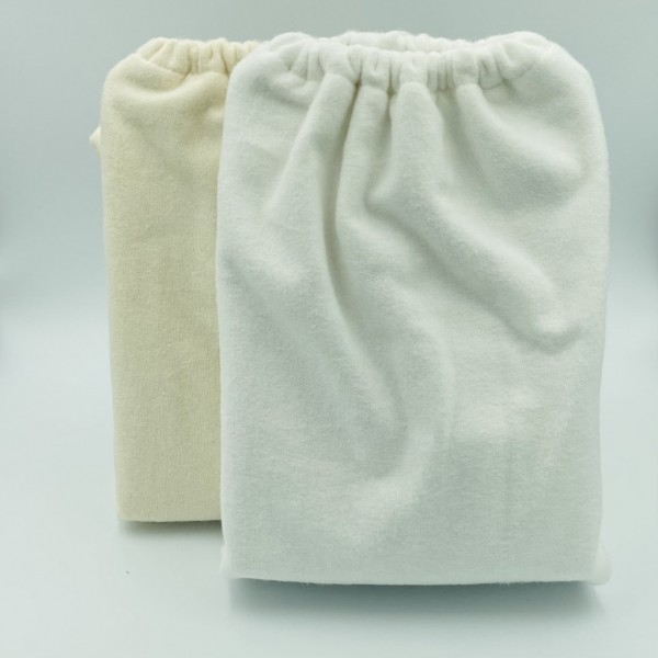 Small Single Brushed Cotton Fitted Sheet - White, Cream or Heather