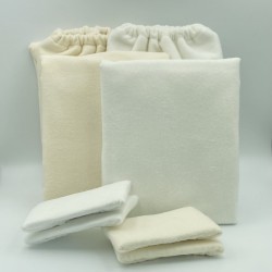Single Sheet Set in Brushed Cotton Flannelette - White, Cream or Heather