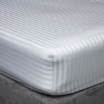 Long Double 4'6" x 6'6" - Fitted Sheet in 540 Satin Stripe Cotton - 3 Colours