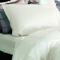 Double Silk Fitted Sheet - Ivory