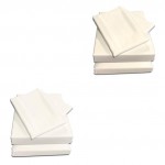 Double Fitted Sheet in 100% Cotton - 4'6" x 6'3" - White or Ivory
