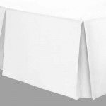 Small Super King Bed Valance in 1000 Thread Cotton - 5ft 6in x 6ft 6in - White