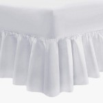 Double Valance Sheet in White Easy Care