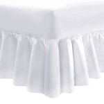 Small Double 4ft Valance Sheet in 400 Count Cotton - White or Ivory