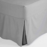 Small Single Bed Valance Sheet in Egyptian Cotton - White or Ivory
