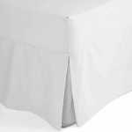 Long Single Bed Valance Sheet in 1000 Thread Count Cotton - White - 3ft x 7ft