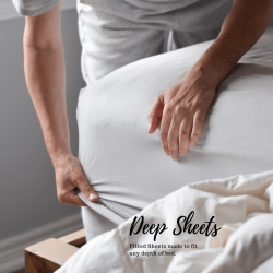 Double Deep Fitted Sheet - 100% Egyptian Cotton - Up to 12" Mattress - White or Ivory